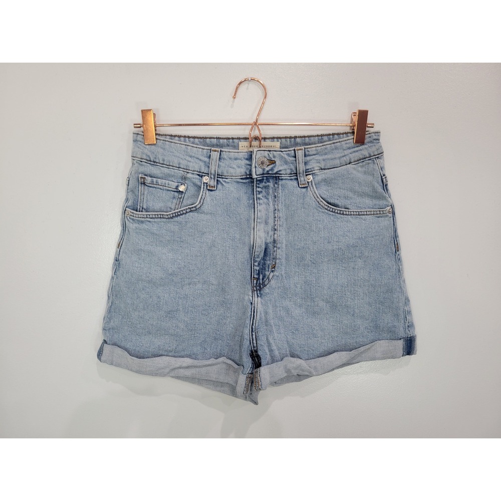 New York Laundry Denim Shorts Womens Size 5 High Waist Cuffed Light Wash‎